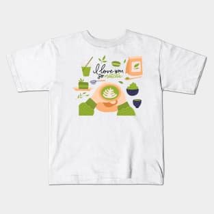 I Love You So Matcha | Matcha Lover Kids T-Shirt